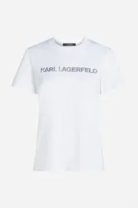 Tričko Karl Lagerfeld Elongated Logo T-Shirt White