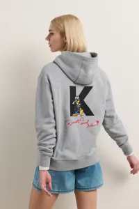 Mikina Karl Lagerfeld Kl X Disney Hoodie Light Grey Melange