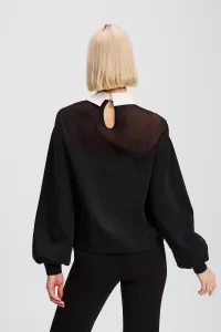 Mikina Karl Lagerfeld Poplin Collar Sweatshirt Black