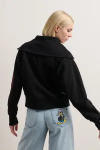 Mikina Karl Lagerfeld Kl X Disney 1/2 Zip Sweatshirt Black