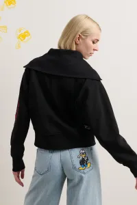 Mikina Karl Lagerfeld Kl X Disney 1/2 Zip Sweatshirt Black