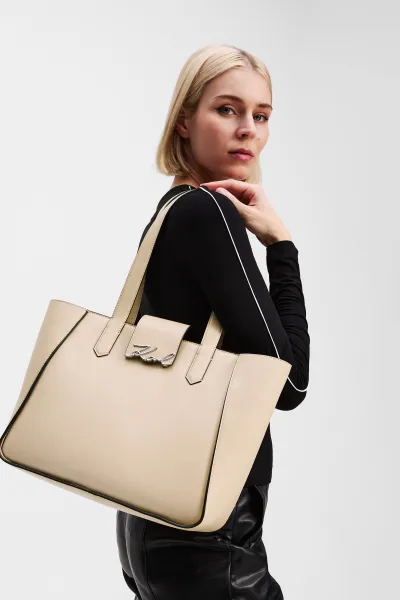 Kabelka Karl Lagerfeld K/Signature Md Tote Trench Beige