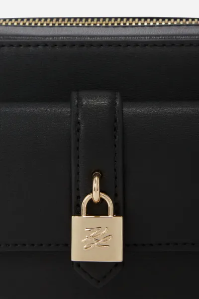Kabelka Karl Lagerfeld K/Autograph Padlock Cam Bag Black/Gold