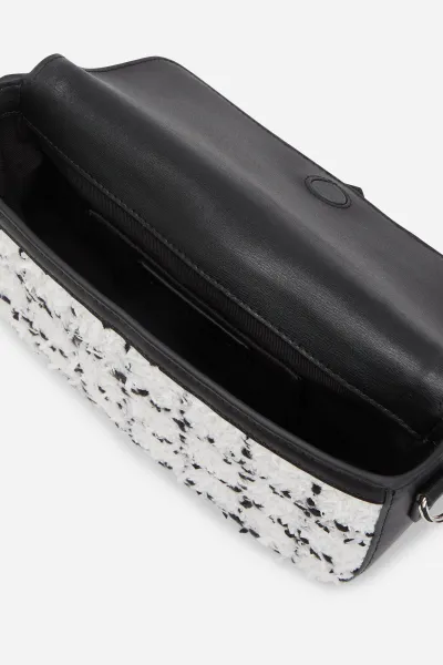 Kabelka Karl Lagerfeld K/Autograph Padlock Sb Boucle Black White Karl Boucle