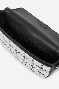 Kabelka Karl Lagerfeld K/Autograph Padlock Sb Boucle Black White Karl Boucle