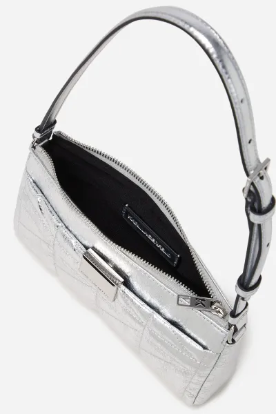 Kabelka Karl Lagerfeld K/Kuilt Sp Sm Wrinkle Sb Bag Silver