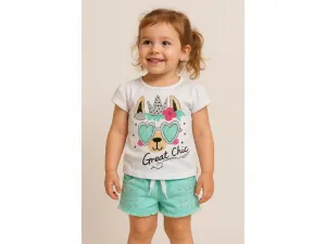 Fashionkids Detský set -tričko+kraťasky Veľkosť: 104