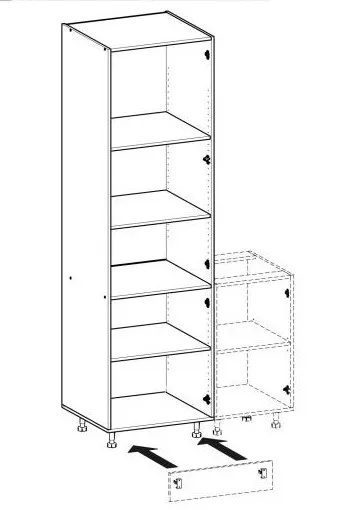 Vysoká skrinka VENTO DU-60/214 Halmar