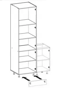 Vysoká skrinka VENTO DU-60/214 Halmar
