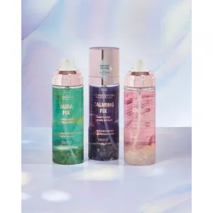 Revolution Crystal Aura Energy Fix fixačný sprej s ružovou vodou 85 ml