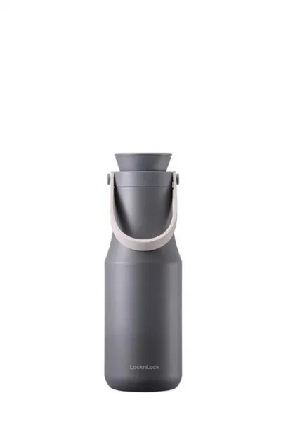 LOCKNLOCK Nerezová termoska s uchom LOCK Metro 470 ml šedá