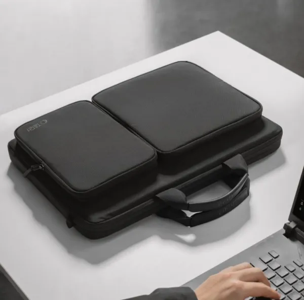 TECH-PROTECT DEFENDER Taška na notebook 17", Čierna