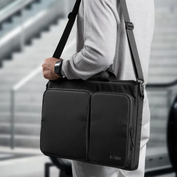 TECH-PROTECT DEFENDER Taška na notebook 17", Čierna