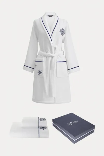 Soft Cotton Darčekové balenie županu, uteráku a osušky MARINE LADY