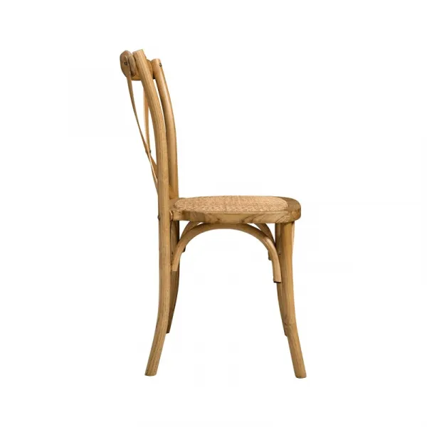 Svadobné stoličky CRASSO WOOD RATTAN Prevedenie: Čierna