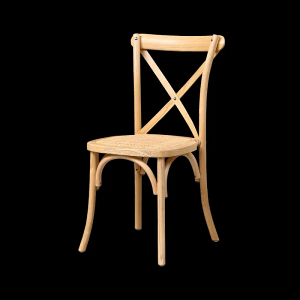 Svadobné stoličky CRASSO WOOD RATTAN Prevedenie: Čierna