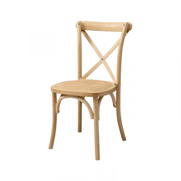 Svadobné stoličky CRASSO WOOD RATTAN Prevedenie: Čierna