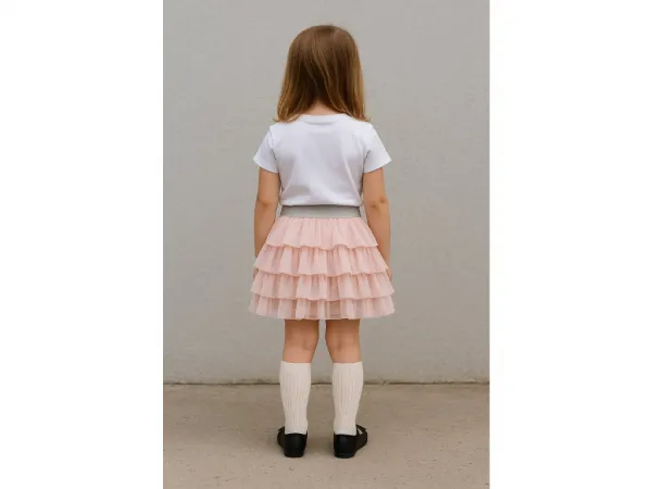 Fashionkids Dievčenská ružová tylová sukňa Farba: Ružová, Veľkosť: 98