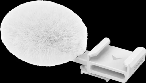 SmallRig 4734 Cold Shoe Adapter s Furry Windscreen pre fotoaparáty Sony série ZV (biela)