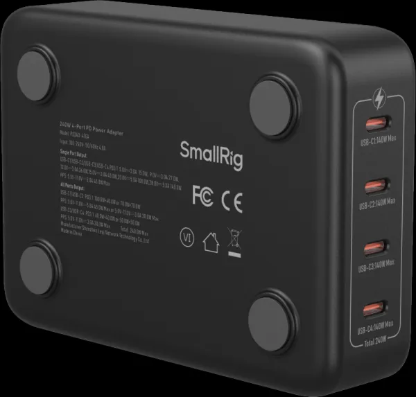 SmallRig 4752 240W 4-portový PD napájací adaptér