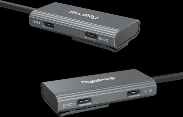 SmallRig 4598 USB-C Hub 4-v-1 PD/USB-C 3.1/USB-C 2.0 so zvukovým adaptérom