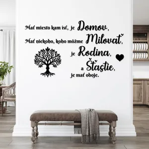 Citát na stenu - Domov, Rodina, Šťastie
