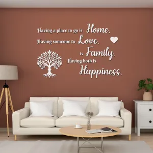 Drevený citát - Home, Love, Family