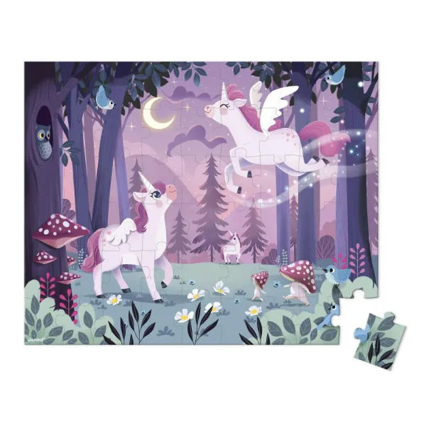 Puzzle v kufríku – Jednorožec - 54 ks