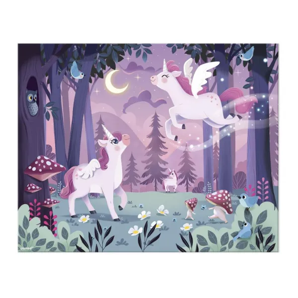 Puzzle v kufríku – Jednorožec - 54 ks