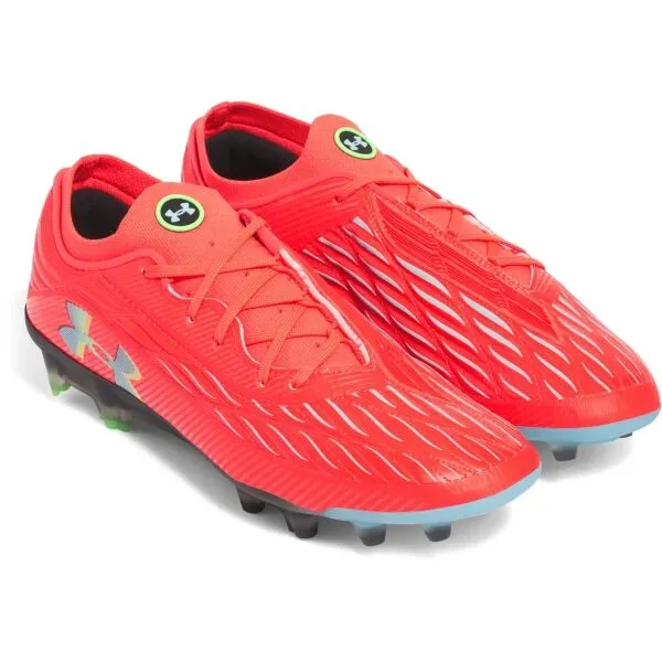 Under Armour MAGNETICO ELITE 4 FG Pánske kopačky, červená, veľkosť 43