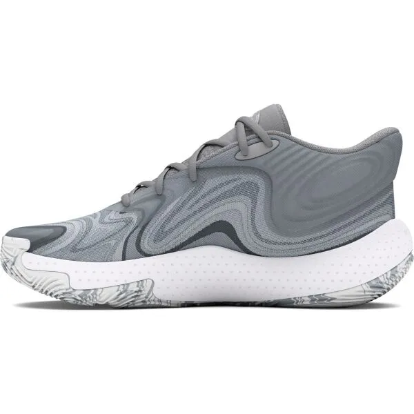 Under Armour SPAWN 6 MID Unisex obuv na basketbal, sivá, veľkosť 44