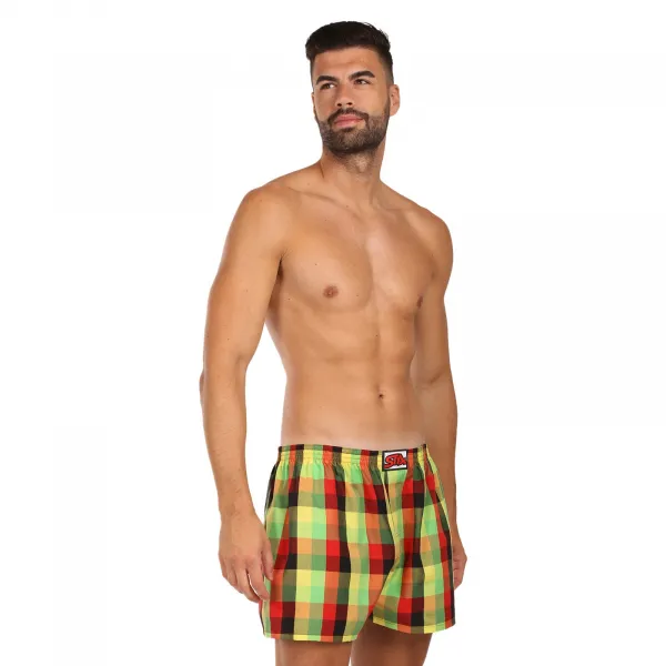 3PACK pánske trenky Styx klasická guma viacfarebné (3A110406) S, trenírky