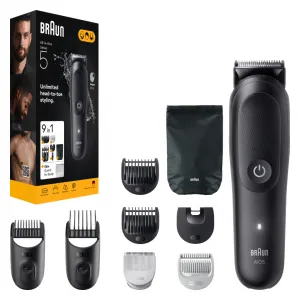 Multifunkčný zastrihávač vlasov, fúzov a tela Braun Series 5 AIO5540 - čierny + darček zadarmo