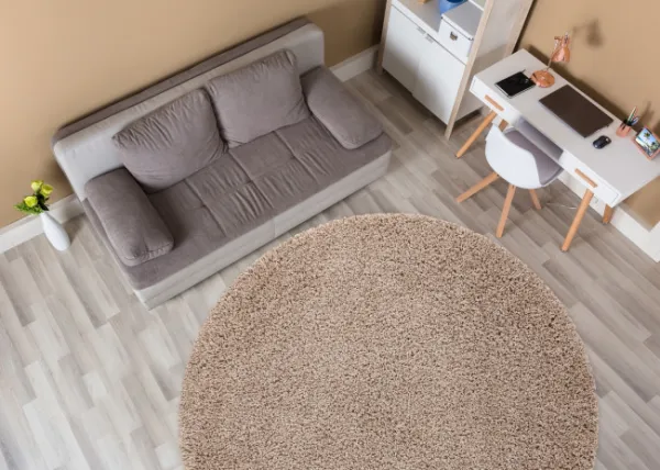 Koberec SOFFI kruh shaggy béžový