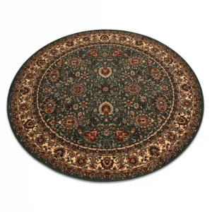 Koberec KASHQAI 4362 410 ornament, zelený / béžový kruh
