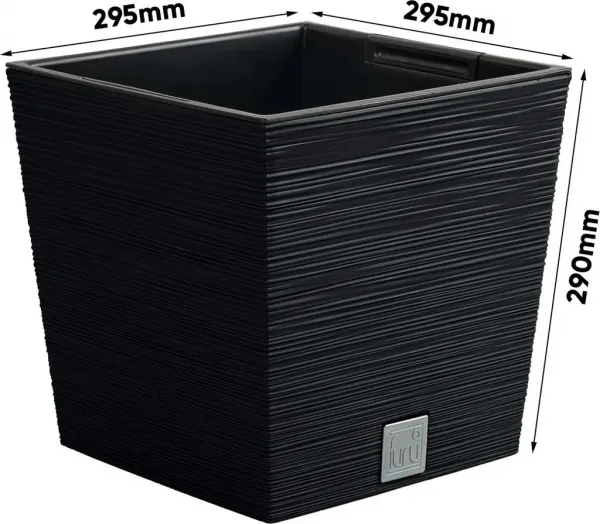 ProsperPlast Kvetináč FURU SQUARE LOW | betón 30 cm