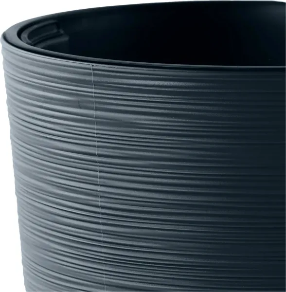 ProsperPlast Kvetináč FURU ROUND | antracit 30 cm