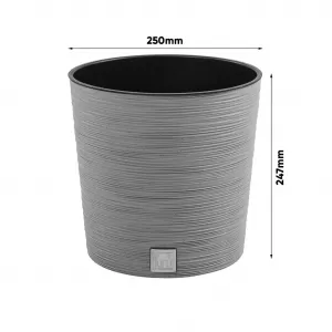 ProsperPlast Kvetináč FURU ROUND | betón 25 cm