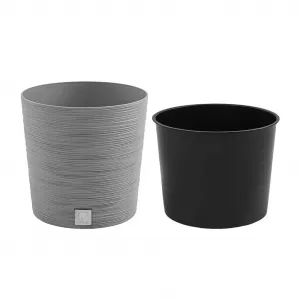 ProsperPlast Kvetináč FURU ROUND | betón 30 cm