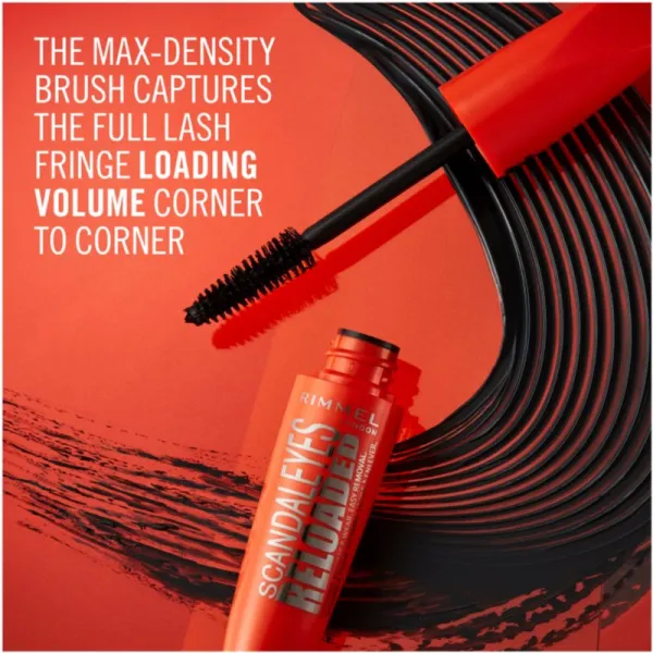 Rimmel ScandalEyes Reloaded riasenka pre extra objem odtieň 003 Extreme Black 12 ml