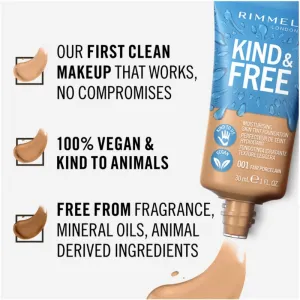 Rimmel Kind & Free Moisturising Skin Tint ľahký hydratačný make-up odtieň 510 Cinnamon 30 ml