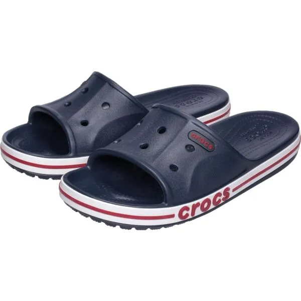 Crocs BAYABAND SLIDE Unisex šľapky, tmavo modrá, veľkosť 36/37