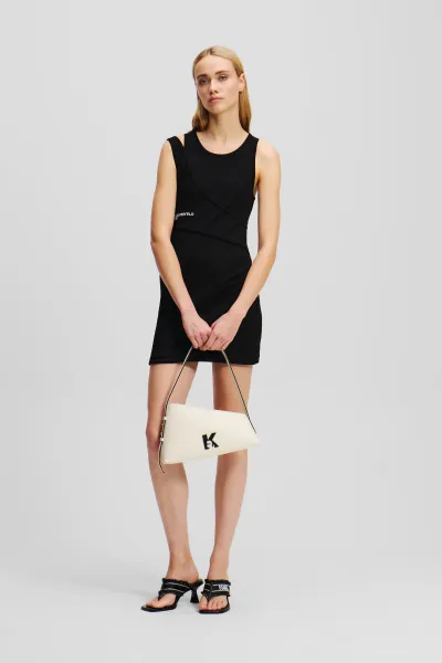 Šaty Karl Lagerfeld Jeans Klj Ribbed Tank Dress Black