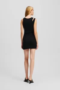 Šaty Karl Lagerfeld Jeans Klj Ribbed Tank Dress Black