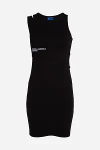 Šaty Karl Lagerfeld Jeans Klj Ribbed Tank Dress Black