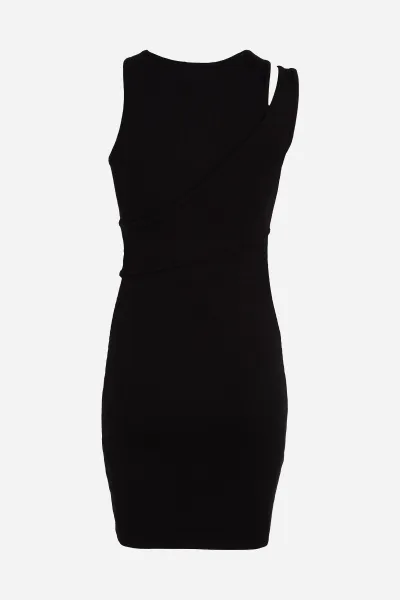 Šaty Karl Lagerfeld Jeans Klj Ribbed Tank Dress Black