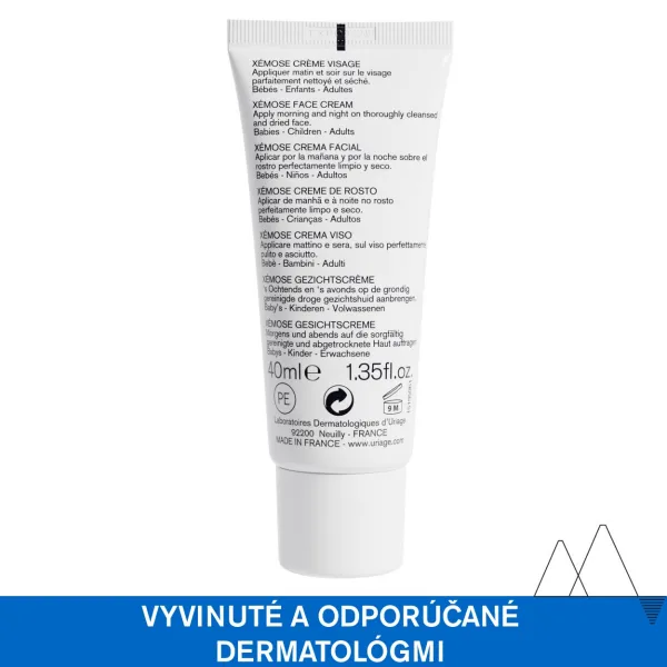 Uriage Xémose Face Cream výživný krém pre veľmi suchú a citlivú pleť 40 ml
