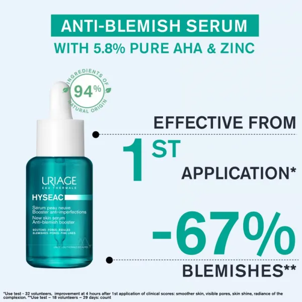 Uriage Hyséac New Skin Serum Anti-Blemish Booster sérum pre mastnú a problematickú pleť 30 ml