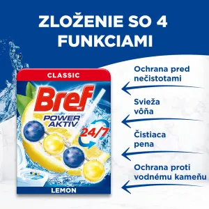 Bref Power Aktiv Lemon tuhý WC blok 4 x 50 g 1bal