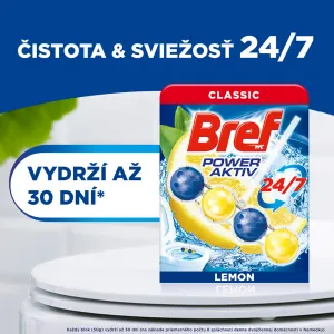 Bref Power Aktiv Lemon tuhý WC blok 4 x 50 g 1bal